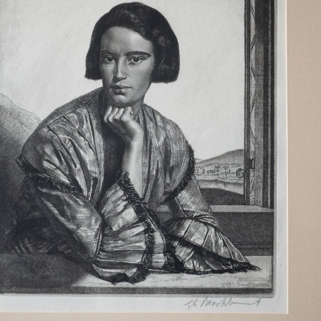 Gerald Leslie Brockhurst Etching - Viba, 1929 For Sale - Image 4 of 4