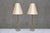 Cream Swedish Modern EAE Table Lamps, Brass, Glass and Pierre Frey Silk, 1950s, Set of 2 For Sale - Image 8 of 11