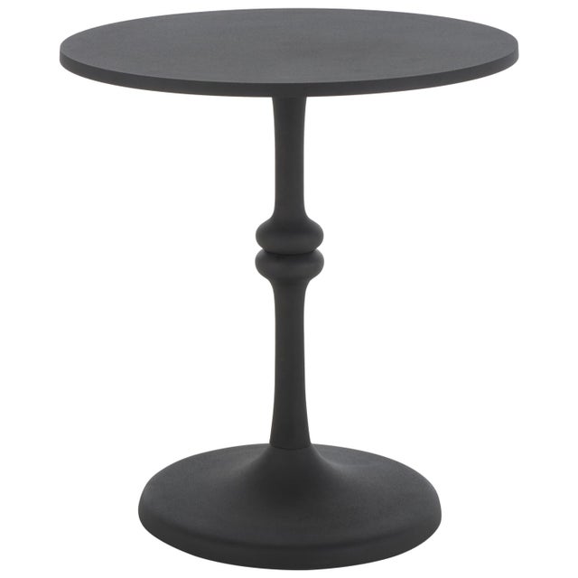 Ciri Round Accent Table in Black For Sale In Philadelphia - Image 6 of 6