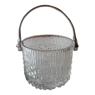 Glass With Chrome Handle - Mini Ice Bucket For Sale
