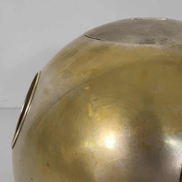 Metal Italian Art Deco Brass Bottle Holder, 1930s For Sale - Image 7 of 15