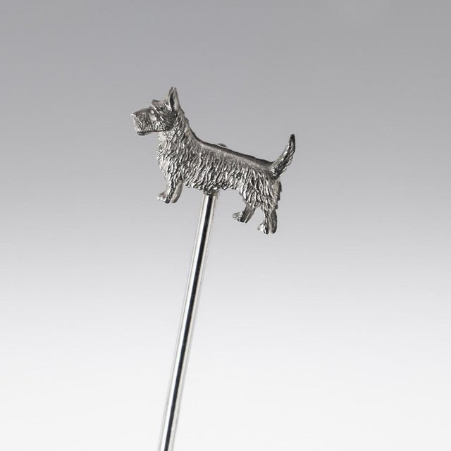 20th Century Silver Cased Cocktail Picks with Dog Breed Motif, 1934, Set of 6 For Sale - Image 9 of 11