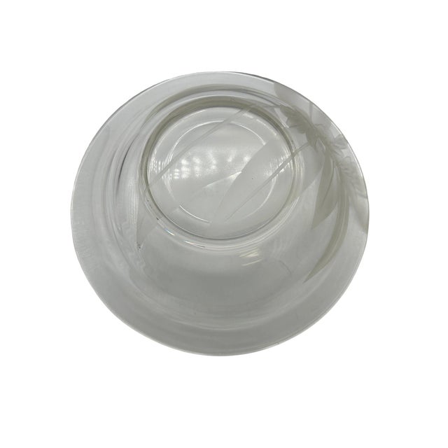 Vintage 1950's Dorothy Thorpe Etched Art Glass Hibiscus Bowl For Sale In Los Angeles - Image 6 of 9