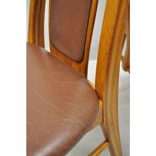 Koefoeds Hornslet Teak Mid Century Danish Modern Leather Dining Room Chairs Set Of 6 Chairish