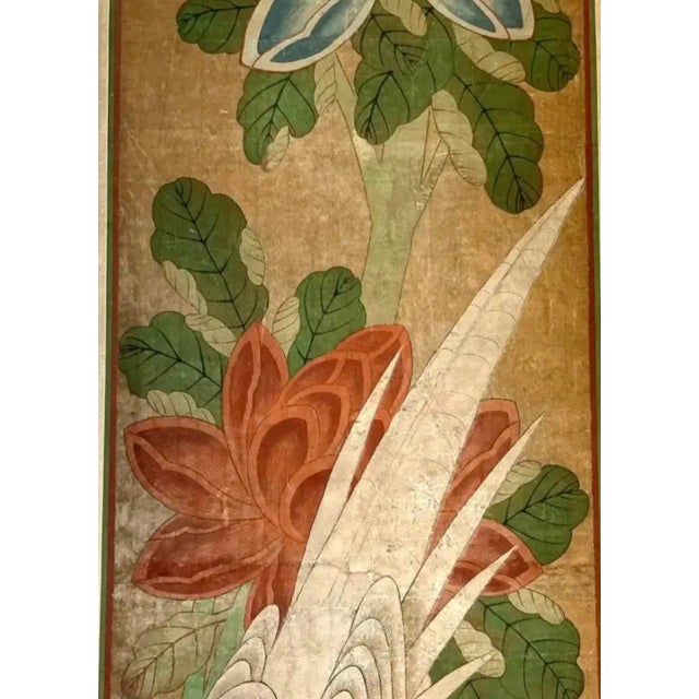 Antique Chinese Hand Painted Panel Screens, a Pair For Sale - Image 11 of 13