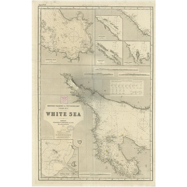 Large Map of the British Islands to Petshora Bay, 1891 For Sale