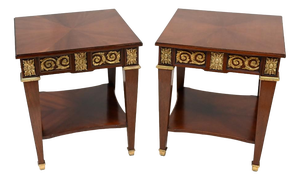 French Empire Side Tables, Set of 2