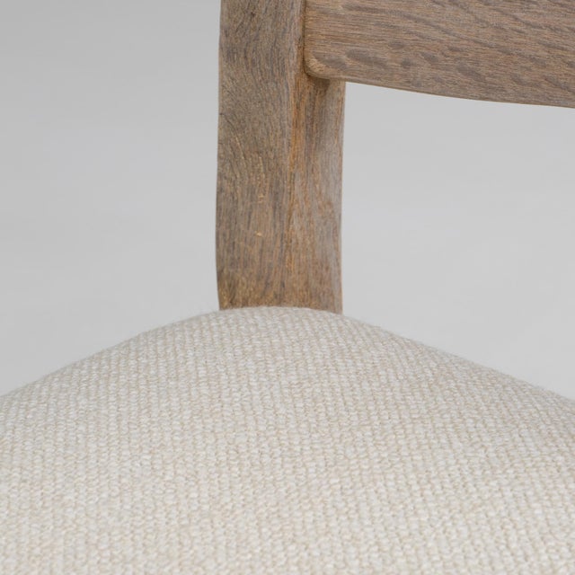Wood 20th Century French Oak Dining Chairs With Upholstered Seats - Set of 4 For Sale - Image 7 of 18