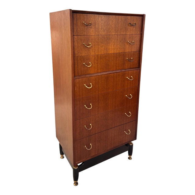 Tola Tall Boy Chest of Drawers in Mahogany by Victor Wilkinson for G-Plan, 1966 For Sale