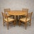 Vintage Italian Bamboo & Oak Dining Table with Beech & Rattan Chairs, 1970s, Set of 5 For Sale - Image 9 of 9
