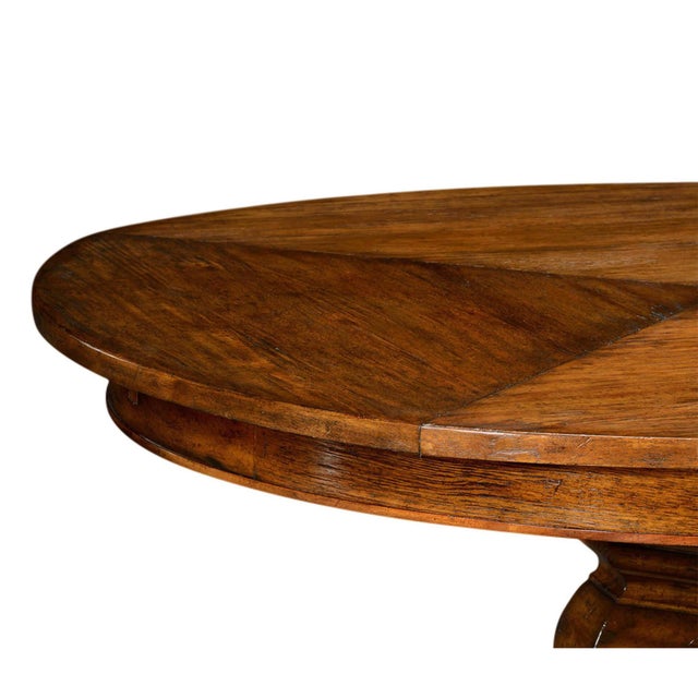 Wood French Provincial Extension Dining Table For Sale - Image 7 of 8