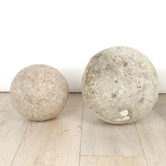 Neoclassical Group of Four Antique and Vintage Spheres, Italy For Sale - Image 3 of 10