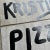 Mid-Century Modern Vintage Kristi's Pizza Sign For Sale - Image 3 of 3