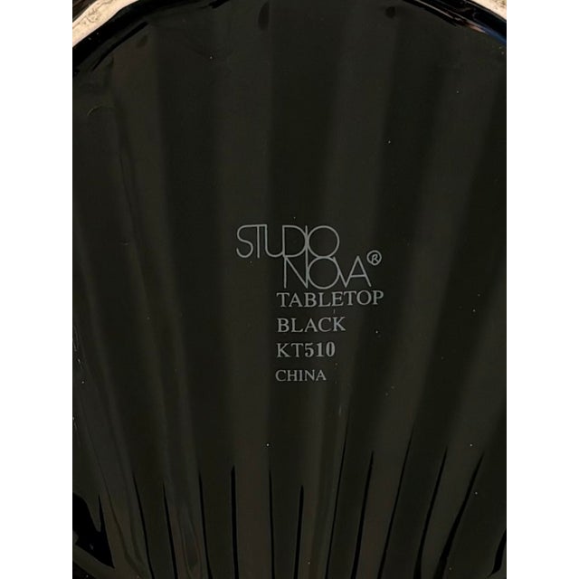 Contemporary Black Ceramic Clam Shell Dish by Studio Nova For Sale - Image 3 of 6
