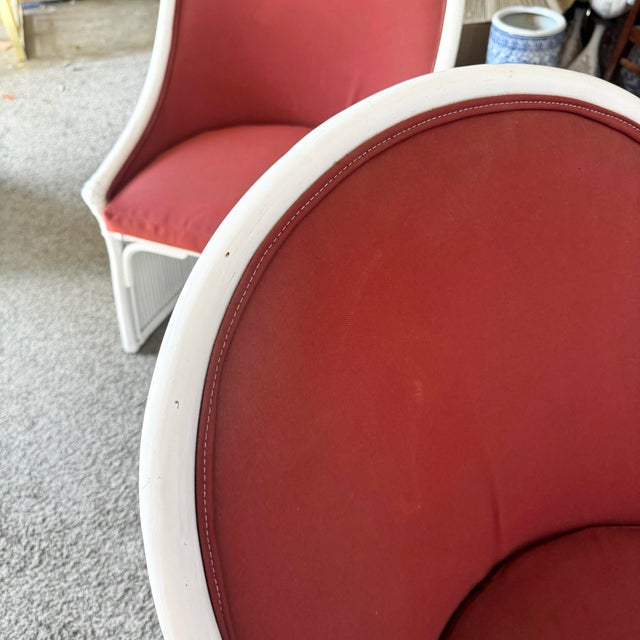 Boho Chic Pencil Reed Upholstered Dining Chairs - A Pair For Sale - Image 9 of 10