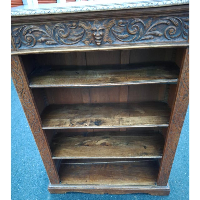 Victorian Renaissance Carved Oak Bookcase, Circa 1880s For Sale - Image 9 of 13