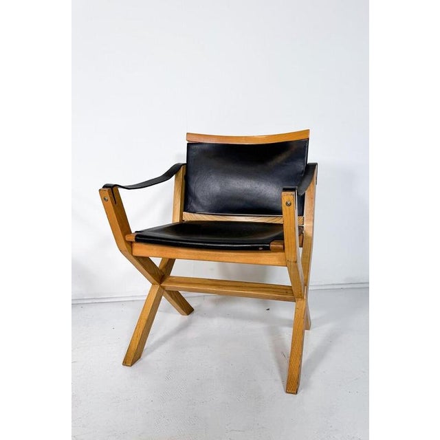 Mid-Century Kiu Armchairs in Ash and Leather from Luxoritalia, 2020, Set of 8 For Sale - Image 3 of 6