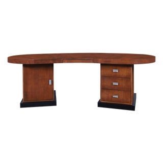 Mid-Century Modern Sculptural Biomorphic Walnut Executive Desk For Sale