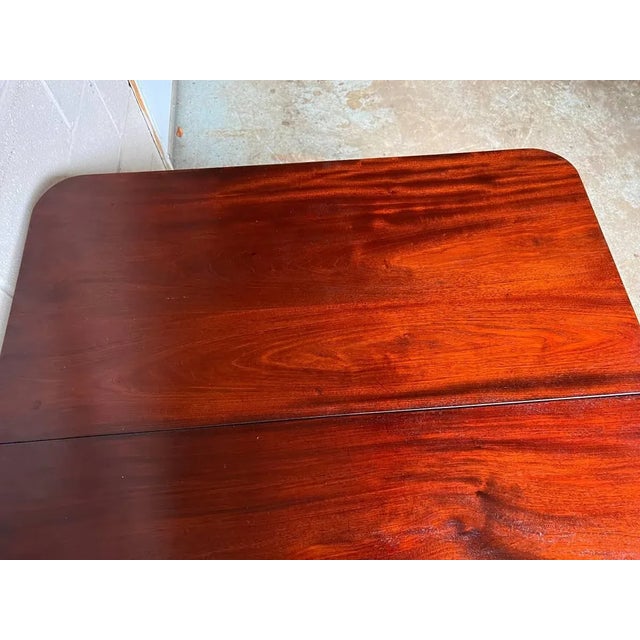 19th Century American Empire Mahogany Parlor / Game Table With Flip Top For Sale In Washington DC - Image 6 of 12