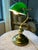 1960s Vintage Green Glass Banker’s Desk Lamp, Brass Finish, Adjustable Arm, Classic Library Table Lamp, Mid-Century Traditional Style For Sale - Image 5 of 12