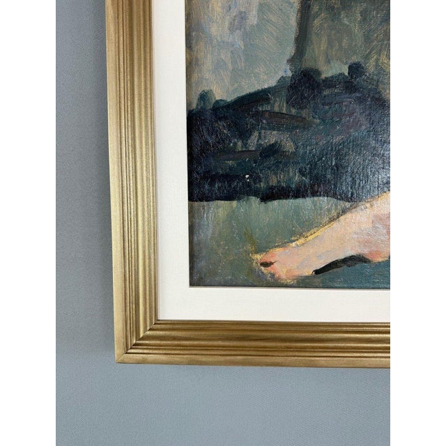 French School Artist, Seated Nude, Early 20th Century, Oil Painting on Canvas, Framed For Sale - Image 4 of 12