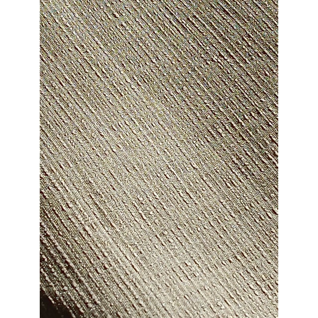 Delisting,Schumacher Imported Light Golden Hued Beige Designer Embossed Fabric-2 Yards For Sale