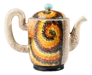 Teapot by Nikolay Diulgheroff and Tullio d'Albisola for Torido Mazzotti, 1930s