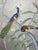 Chinoiserie Hand‑Painted Wall Panels, Set of 4, Peacock Bird & Blossom Bamboo Mural For Sale - Image 4 of 6
