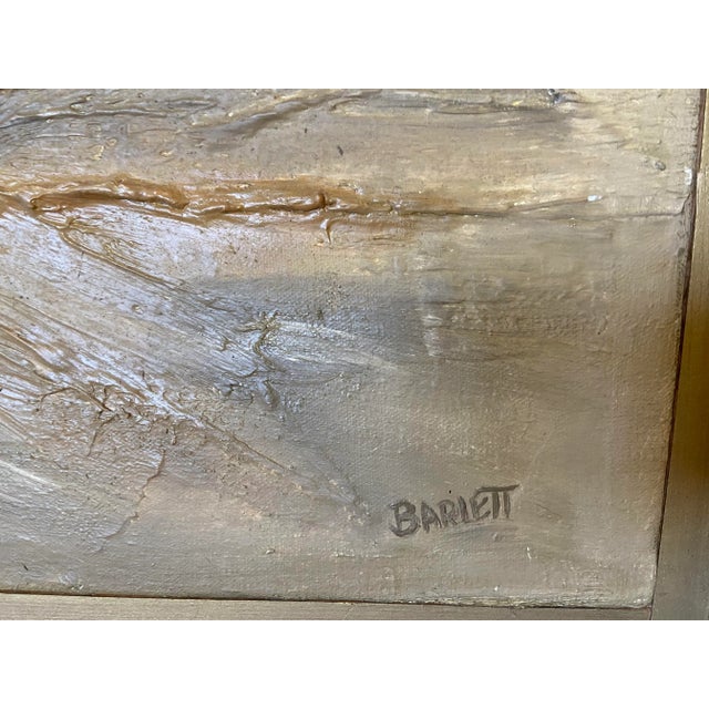 1970s Abstract Expressionist Oil Painting Signed Barlett, Framed For Sale - Image 9 of 12