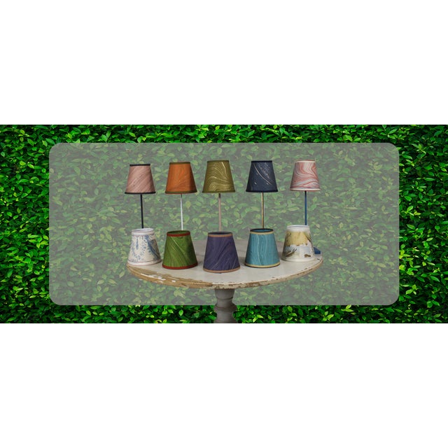 Abstract Maison Maison Design Pink Marble Paper Lampshade For Sale - Image 3 of 7