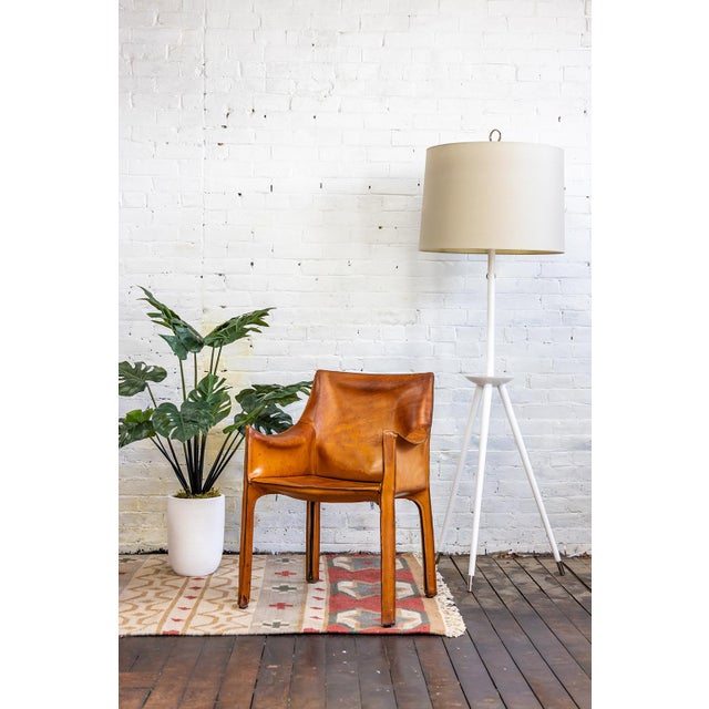 1970s Pair of Cab 413 Armchairs in Cognac Leather by Mario Bellini for Cassina For Sale In Providence - Image 6 of 10