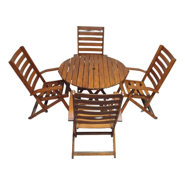 Garden Seating Set by Ico Parisi, Set of 5 For Sale