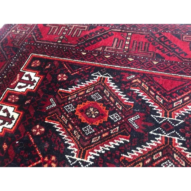 Vintage Turkmen Baluch Afghan Back, 1950s For Sale - Image 10 of 12