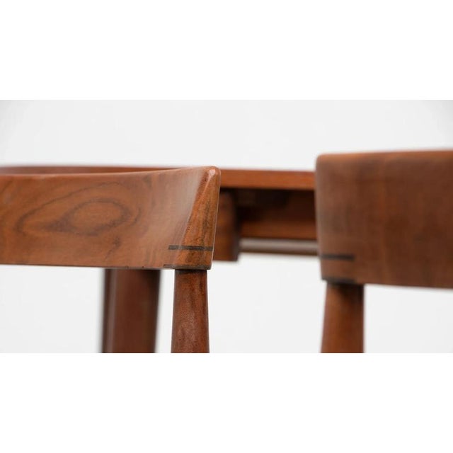 Mid-Century Modern Roundette Tripod Table and Chairs by Hans Olsen for Frem Røjle, 1960, Set of 5 For Sale - Image 3 of 11