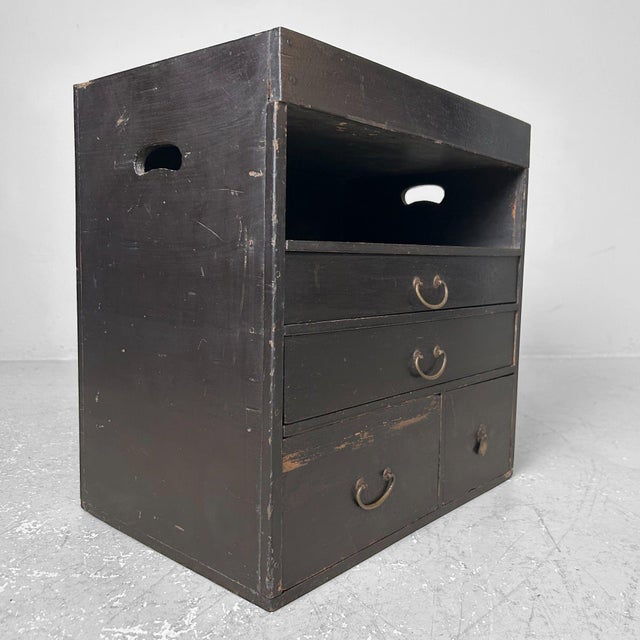 Contemporary Small Meiji Tansu Storage Cabinet, Japan, 1890s For Sale - Image 3 of 14