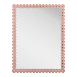 Fleur Home Carnival Chaos Rectangle Mirror in Salmon Berry, 24x36 For Sale