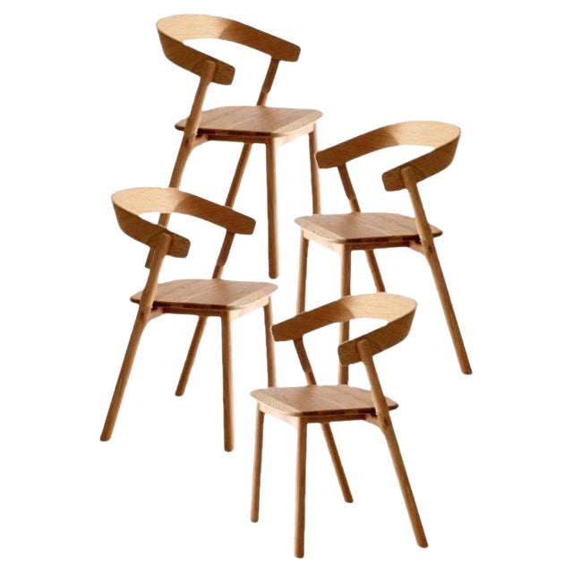 Set of Nude Dining Chairs by Made by Choice For Sale