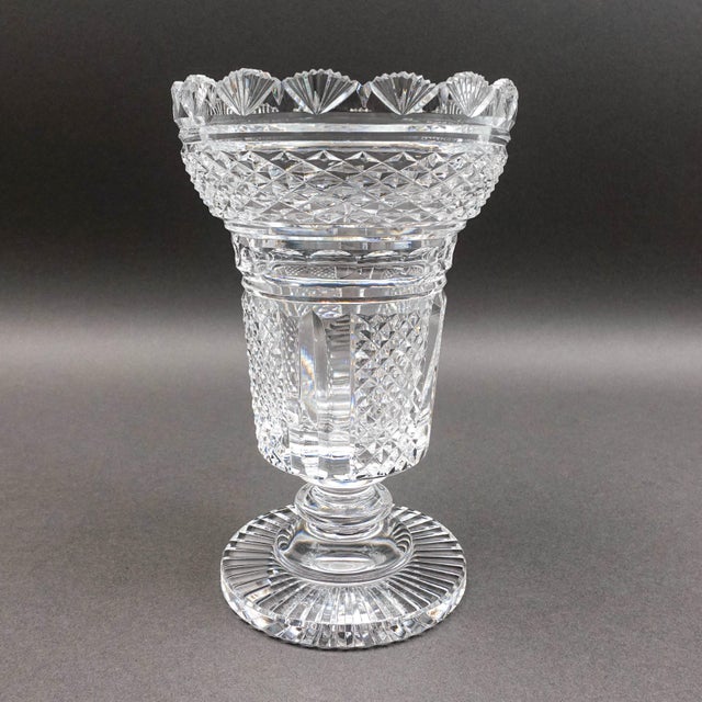 Waterford Waterford Crystal Master Cutter Hibernia Footed Vase For Sale - Image 4 of 9