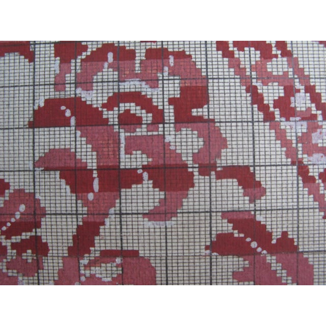 1920s Antique Textile Design on Paper For Sale - Image 5 of 6
