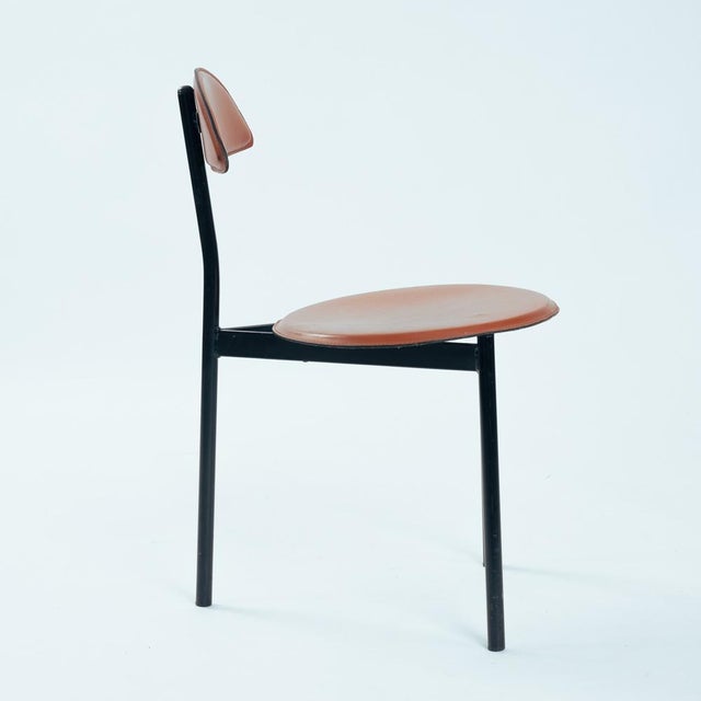 1980s Leather Tripod Chairs from Linea Veam, Italy, 1980s, Set of 6 For Sale - Image 5 of 18