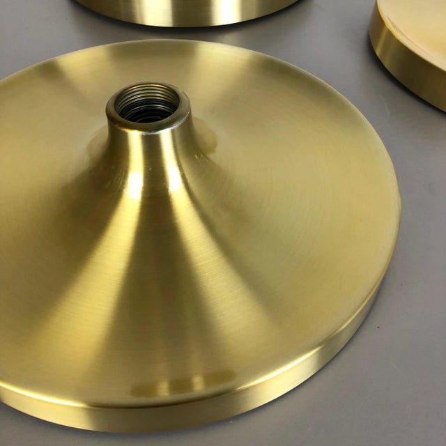 Gold Disc Wall Lights by Charlotte Perriand for Honsel, Germany, 1960s, Set of 3 For Sale - Image 16 of 18