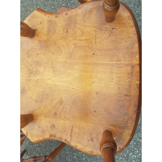 Mid 20th Century Ethan Allen Heirloom Maple Comb Back Windsor Dining Chairs - Set of 5 For Sale In Washington DC - Image 6 of 11