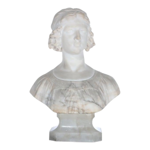 Life Sized Classical Marble Bust of a Woman Signed Prof. Oragelli Sardelli C1880