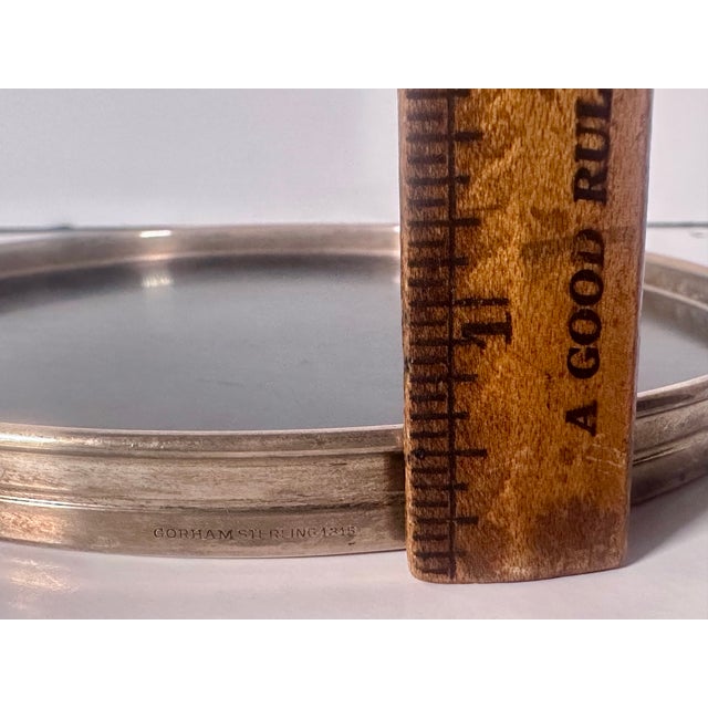 Gorham Sterling Silver Black Lucite Tray c.1950s For Sale - Image 6 of 8