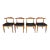 Mid-Century Wegner-Style Cowhorn Dining Chairs- Set of 4 For Sale