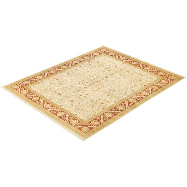 Ivory Mogul Collection Hand-Knotted Area Rug - Ivory 8' 1" x 10' 0" For Sale - Image 8 of 9