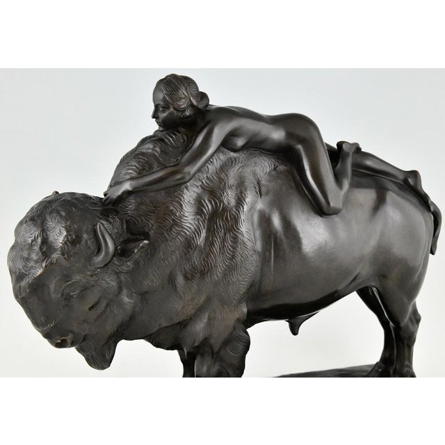 Art Deco Bronze Sculpture by Karl Donndorf, 1930 For Sale - Image 11 of 13