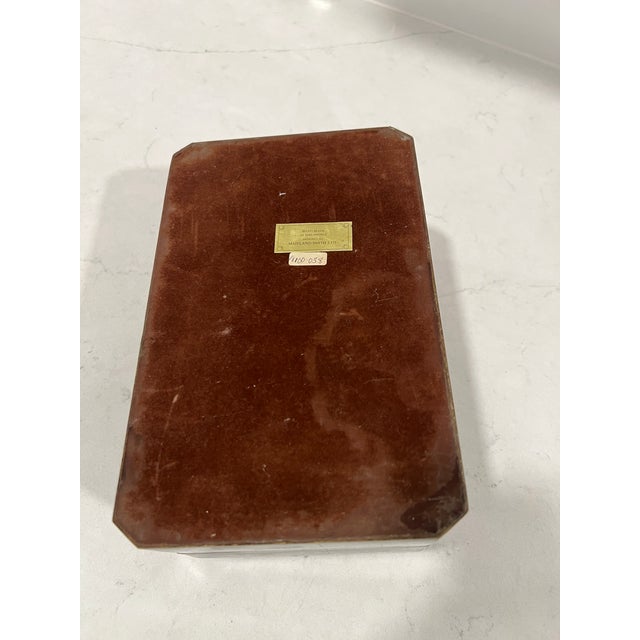 Maitland - Smith Vintage Maitland Smith Tessellated Stone, Brass, Malachite & Amethyst Box For Sale - Image 4 of 11