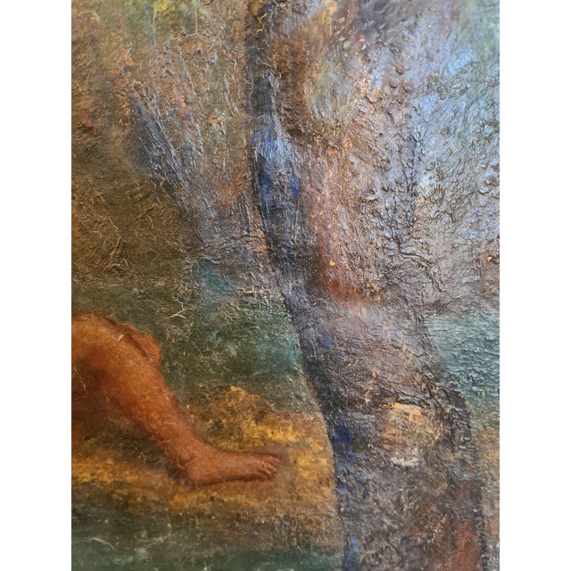 Hoshizaki Konosuke, The Nude Female Bathers, 20th Century, Impasto Oil on Canvas, Framed For Sale - Image 7 of 14