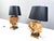 Stone Rose and Brass Table Lamps, 1970s, Set of 2 For Sale - Image 4 of 12